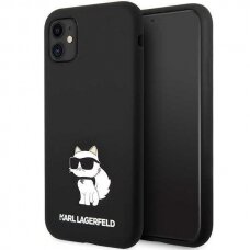 iPhone 11 black Silicone Choupette KARL LAGERFELD nugarėlė