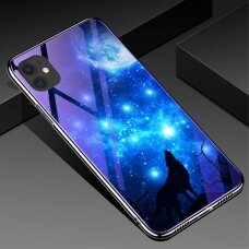 iPhone 11 blue ray glass nugarėlė Sky&Wolf