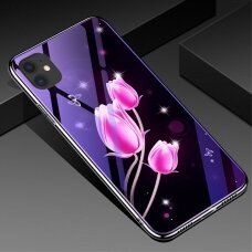 iPhone 11 blue ray glass nugarėlė Tulip