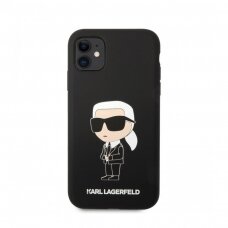 iPhone 11 black NFT Liquid Silicone KARL LAGERFELD nugarėlė