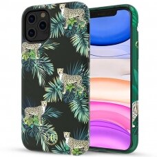 iPhone 11 PRO KINGXBAR stone nugarėlė Green Leopard