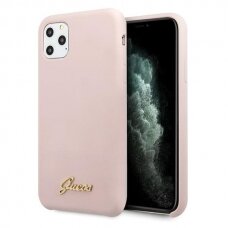iPhone 11 Pro MAX šviesiai rožinė GUESS nugarėlė GUHCN65LSLMGLP