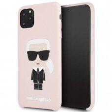 iPhone 11 PRO MAX šviesiai rožinė KARL LAGERFELD nugarėlė KLHCN65SLFKPI
