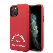 iPhone 11 PRO raudona KARL LAGERFELD nugarėlė KLHCN58NYRE