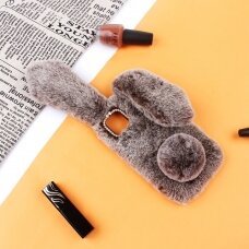 iPhone 11 brown nugarėlė Fluffy rabbit