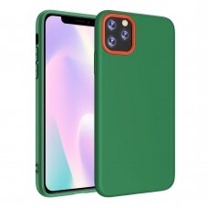 iPhone 11 žalia SILICONE MICROFIBER nugarėlė