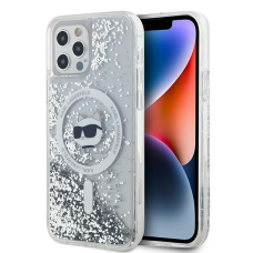 iPhone 12 / 12 PRO Transparent Magsafe Liquid Glitter KC Heads KARL LAGERFELD nugarėlė