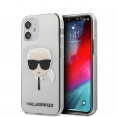 iPhone 12 MINI skaidri KARL LAGERFELD nugarėlė KLHCP12SKTR