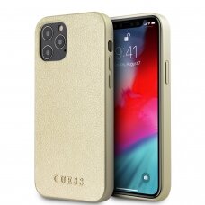 iPhone 12 Pro Max aukso spalvos GUESS nugarėlė GUHCP12LIGLGO