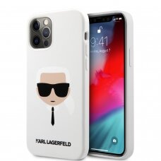 iPhone 12 PRO MAX balta KARL LAGERFELD nugarėlė KLHCP12LSLKHWH
