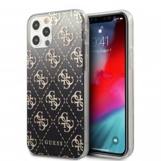 iPhone 12 Pro Max juoda GUESS nugarėlė GUHCP12LPCU4GGBK