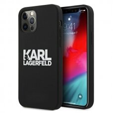 iPhone 12 PRO MAX juoda KARL LAGERFELD nugarėlė KLHCP12LSLKLRBK