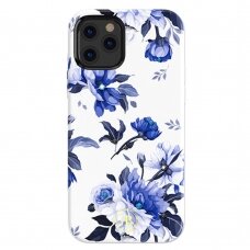 iPhone 12 PRO MAX KINGXBAR flower nugarėlė White/Blue Flowers