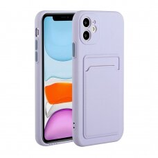 iPhone 12 Tracy violetinė nugarėlė SOLID WITH CARD SLOT