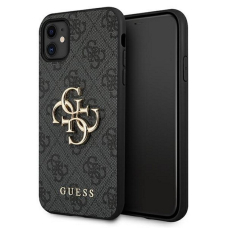 iPhone 12/12 PRO grey Metal Logo GUESS nugarėlė
