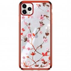 iPhone 12/12 PRO raudona SULADA Bloom nugarėlė