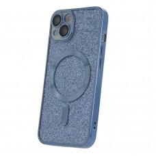iPhone 12/12PRO blue Glitter Chrome Mag nugarėle