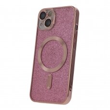 iPhone 12/12PRO pink Glitter Chrome Mag nugarėle