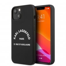 iPhone 13 MINI juoda KARL LAGERFELD nugarėlė KLHCP13SSLSGRBK