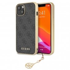 iPhone 13 MINI pilka GUESS nugarėlė GUHCP13SGF4GGR