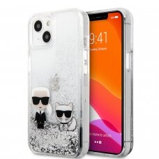 iPhone 13 MINI water sidabro spalvos KARL LAGERFELD nugarėlė KLHCP13SGKCS