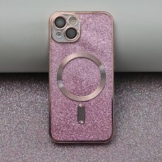 iPhone 13 pink Glitter Chrome Mag nugarėle