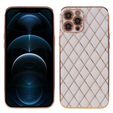 iPhone 13 PRO balta SULADA RHOMBUS nugarėlė