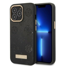iPhone 13 PRO black Magsafe Peony Logo Plate GUESS nugarėlė
