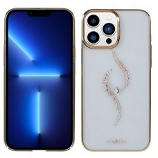 iPhone 13 PRO KINGXBAR Crystal aukso spalvos nugarėlė GUARD