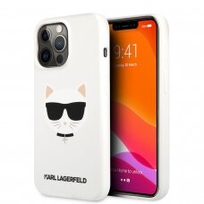 iPhone 13 PRO MAX balta KARL LAGERFELD nugarėlė KLHCP13XSLCHWH