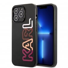 iPhone 13 PRO MAX juoda+multi. KARL LAGERFELD nugarėlė KLHCP13XPCOBK