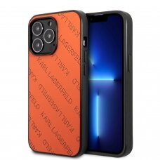 iPhone 13 PRO MAX oranžinė KARL LAGERFELD nugarėlė KLHCP13XPTLO