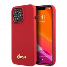 iPhone 13 PRO MAX raudona GUESS nugarėlė GUHCP13XLSLMGRE