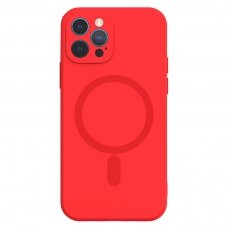 iPhone 13 PRO MAX raudona MagSilicone nugarėlė