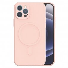 iPhone 13 PRO MAX šviesiai rožinė MagSilicone nugarėlė