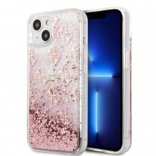 iPhone 13 rožinė water GUESS nugarėlė GUHCP13MLG4GSPG