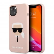 iPhone 13 šviesiai rožinė KARL LAGERFELD nugarėlė KLHCP13MSLKHLP