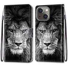 iPhone 13 Tracy fashion dėklas Black White Lion Head