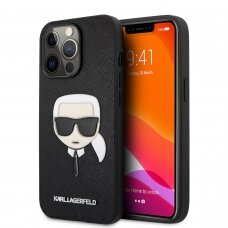 iPhone 13 PRO juoda KARL LAGERFELD nugarėlė KLHCP13LSAKHBK