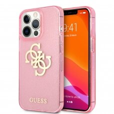 iPhone 13 PRO rožinė glitter GUESS nugarėlė GUHCP13LPCUGL4GPI