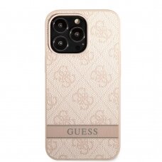 iPhone 13 PRO šviesiai rožinė GUESS nugarėlė GUHCP13LP4SNP