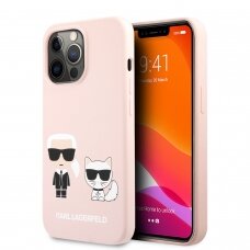 iPhone 13 PRO šviesiai rožinė KARL LAGERFELD nugarėlė KLHCP13LSSKCI