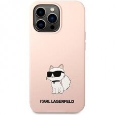iPhone 13 PRO šviesiai rožinė NFC KARL LAGERFELD nugarėlėKLHCP13LSNCHBCP