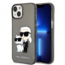 iPhone 14 black NFT IML Glitter KARL LAGERFELD nugarėlė