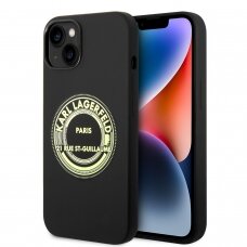 iPhone 14 PLUS juoda KARL LAGERFELD nugarėlė KLHCP14MSRSGRCK