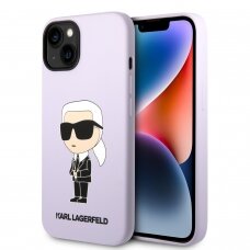 iPhone 14 PLUS purple NFT Liquid Silicone KARL LAGERFELD nugarėlė