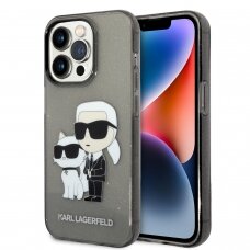 iPhone 14 PRO black NFT IML Glitter KARL LAGERFELD nugarėlė