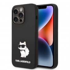 iPhone 14 PRO black NFT Liquid Silicone KARL LAGERFELD nugarėlė