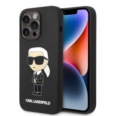 iPhone 14 PRO black NFT Liquid Silicone KARL LAGERFELD nugarėlė