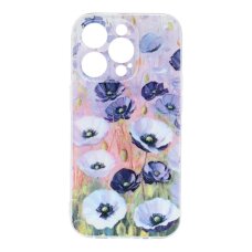 iPhone 14 PRO clear nugarėlė Poppy Design00330